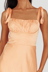 Pennelope Tied Shoulder Maxi Dress Orange