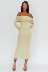 Juju Off-Shoulder Maxi Dress Sage