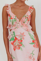 Second Chances Ruffle Trim Maxi Dress Lily Orange