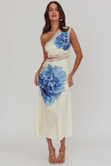 Mahli One-Shoulder Cut-Out Maxi Dress Ivory