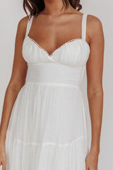 Neptune Cut Out Back A-Line Maxi Dress White