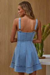 Emilio A-Line Mini Dress Denim