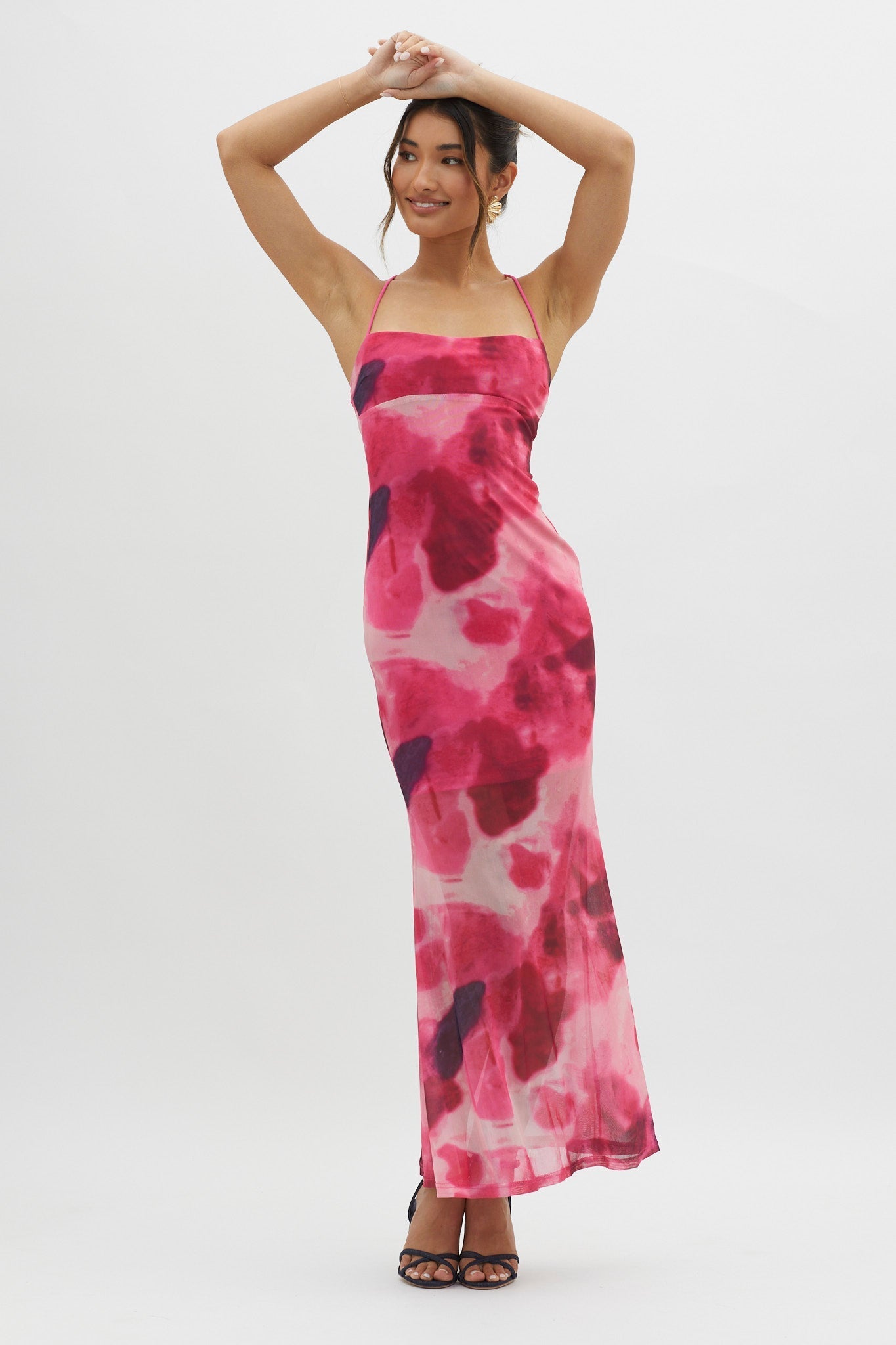 Letting Go Tie-Up Back Maxi Dress Red