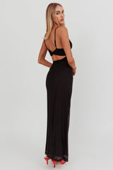 Romany Cut-Out Waist Maxi Dress Black