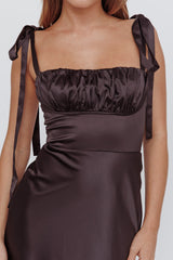 Pennelope Tied Shoulder Maxi Dress Black