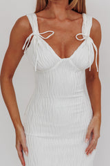 In My Feels Textured Maxi Dress White