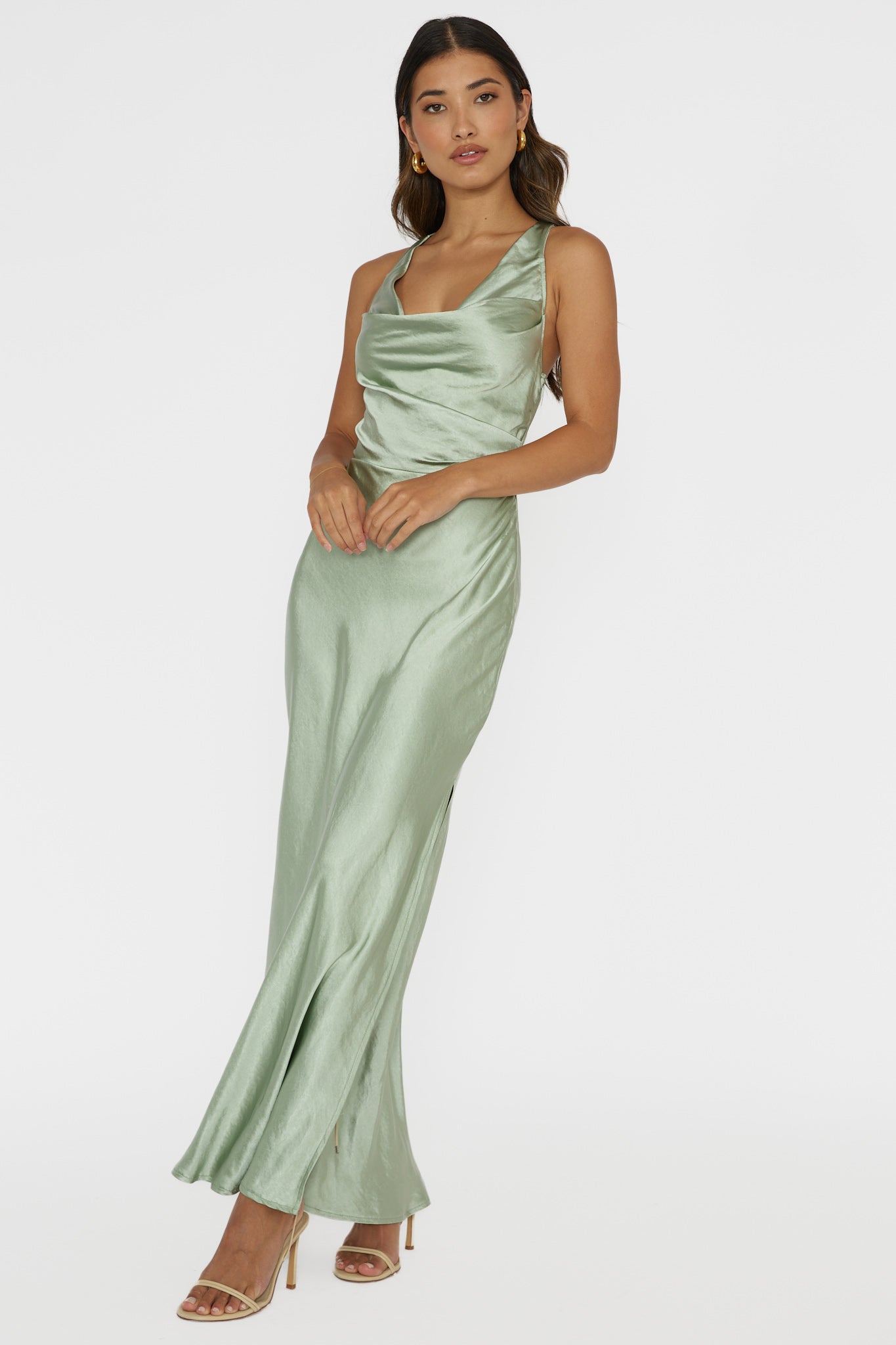 Sitara Tied Back Maxi Dress Sage