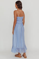 Maidens Tie Accent Maxi Dress Cloud Blue