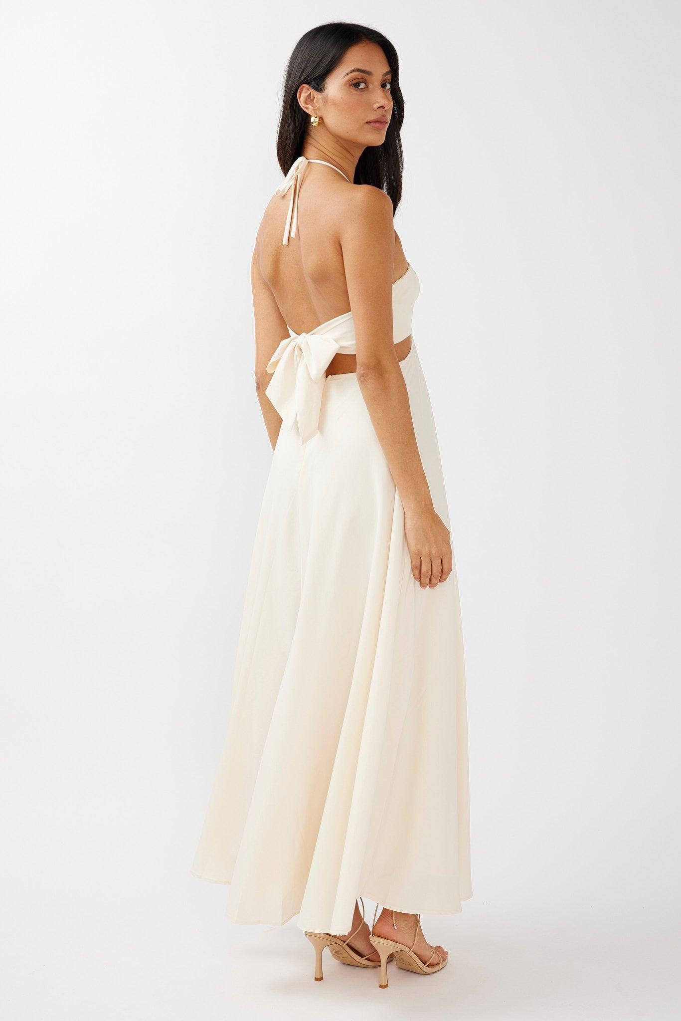 Onika Cut-Out Tied Back Maxi Dress Butter